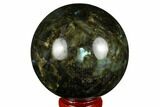 Flashy, Polished Labradorite Sphere - Great Color Play #180631-1